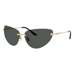 New VERSACE Gold Rimless Cat Eye VE2281 1002/87 Sunglasses Women